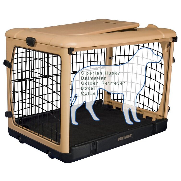 Pet gear the other door steel crate & fleece pad best sale